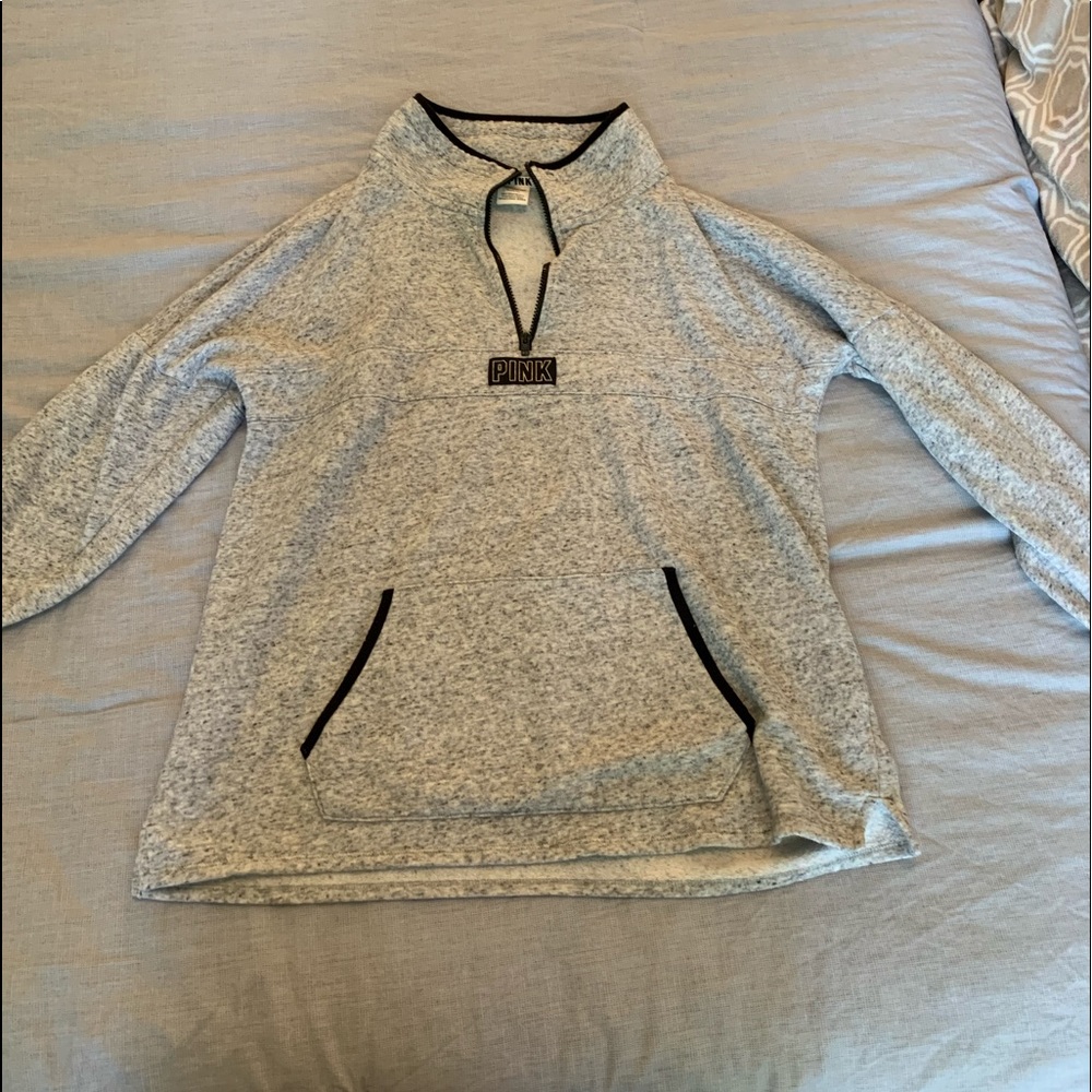 PINK quarter zip pull over